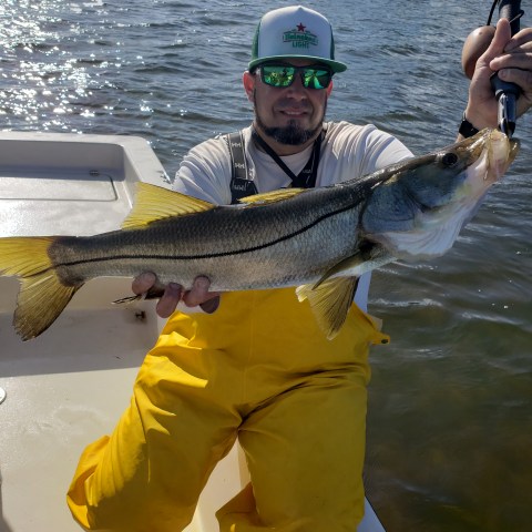 Person holding fish