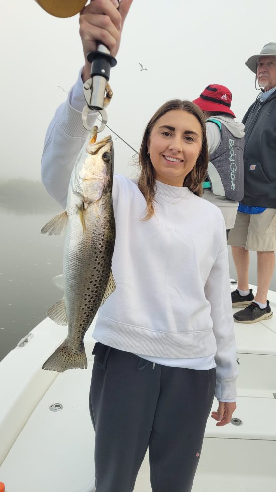 Trout fishing with live white bait